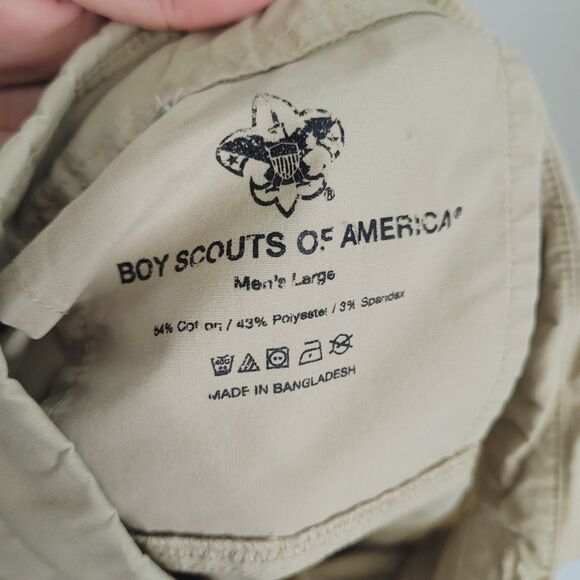 Boy Scouts Large Men's shirt patches button collar BSA Alamo Council pockets - Picture 12 of 12